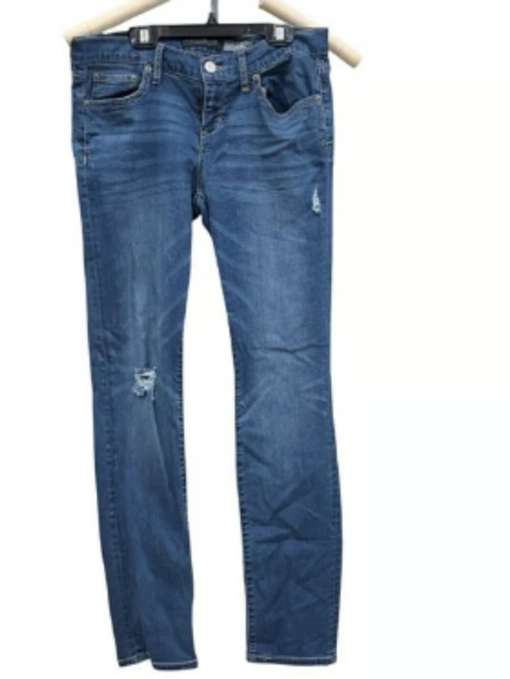 Aeropostale Ripped Straight Leg Jeans Mid-Rise Blue Jeans Medium 8